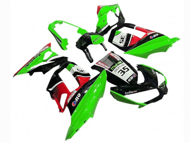 Vert Rouge Noir Brillant Elf 35 Carénage Moto Kawasaki Z1000SX 2010-2016
