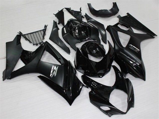 Noir Brillant Noir Mat Blanc Carénage Moto Suzuki GSXR 1000 2007-2008