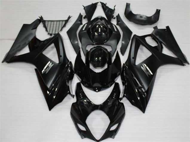 Noir Brillant Noir Mat Blanc Carénage Moto Suzuki GSXR 1000 2007-2008