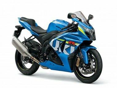 Bleu Vert Blanc Kits Carénages Moto Suzuki GSXR 1000 2009-2016 Pas Chère