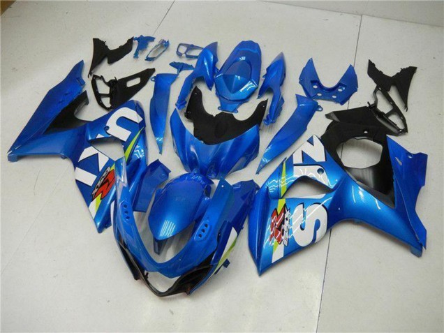 Bleu Vert Blanc Kits Carénages Moto Suzuki GSXR 1000 2009-2016