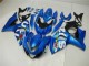Bleu Vert Blanc Kits Carénages Moto Suzuki GSXR 1000 2009-2016