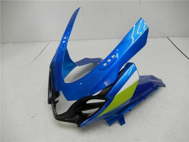 Bleu Vert Blanc Kits Carénages Moto Suzuki GSXR 1000 2009-2016