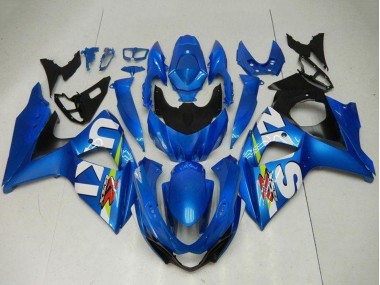 Bleu Vert Blanc Kits Carénages Moto Suzuki GSXR 1000 2009-2016 Pas Chère