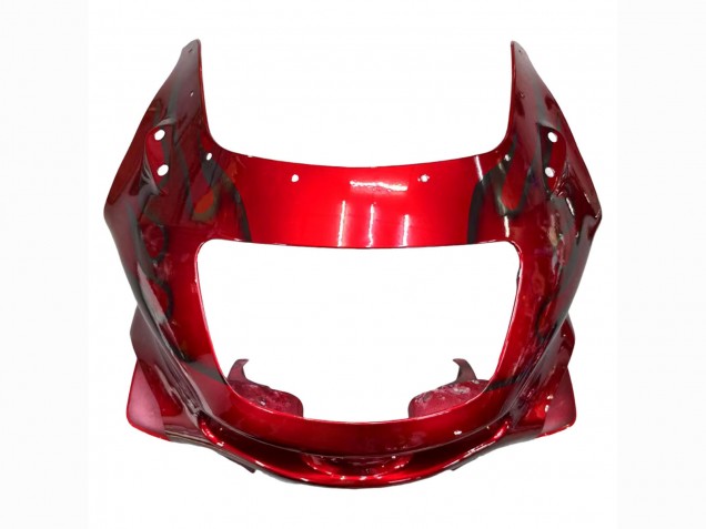Rouge Noir Flamme Carénage Moto Kawasaki ZZR600 1998-2003