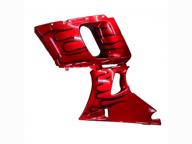 Rouge Noir Flamme Carénage Moto Kawasaki ZZR600 1998-2003
