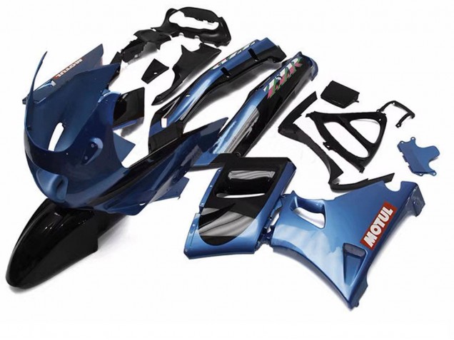 Bleu Noir Rouge Motul Carénage Moto Kawasaki ZZR600 1998-2003