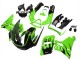 Vert Noir Brillant Flamme Carénage Moto Kawasaki ZZR600 1998-2003