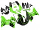 Vert Noir Brillant Flamme Carénage Moto Kawasaki ZZR600 1998-2003