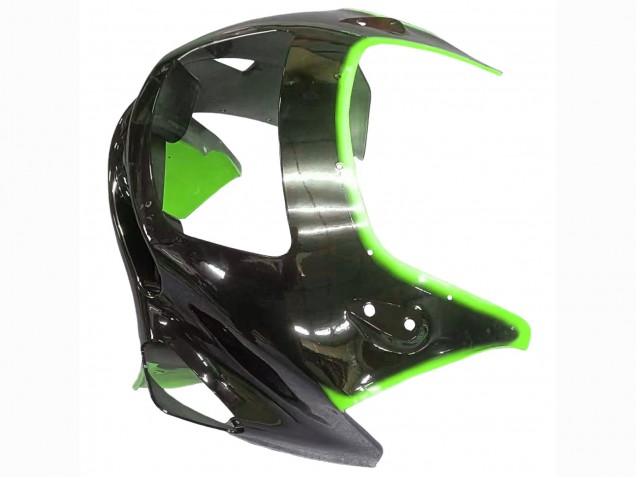 Vert Noir Brillant Flamme Carénage Moto Kawasaki ZZR600 1998-2003