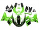Vert Noir Brillant Flamme Carénage Moto Kawasaki ZZR600 1998-2003