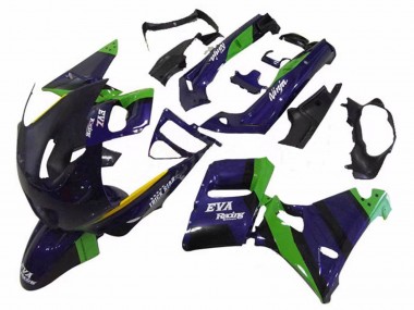 Vert Bleu Foncé Violet Trick Star EVA Courses Carénage Moto Kawasaki ZZR600 1998-2003 Pas Chère