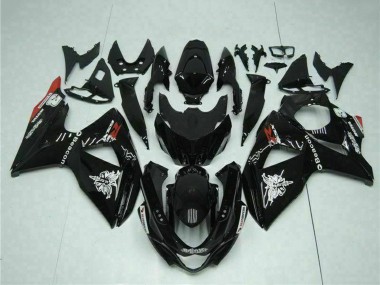 Noir Brillant Rouge Balise Motul Carénage Moto Suzuki GSXR 1000 2009-2016 Pas Chère