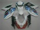 Blanc Bleu Noir Complet Carénage Moto Suzuki GSXR 1000 2009-2016