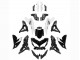 Noir Brillant Blanc Carénage Moto Kawasaki Versys 650 2022-2025