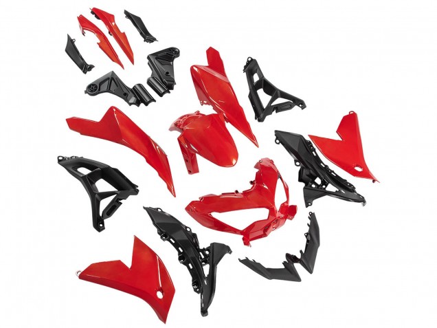 Rouge Noir Carénage Moto Kawasaki Versys 650 2022-2025