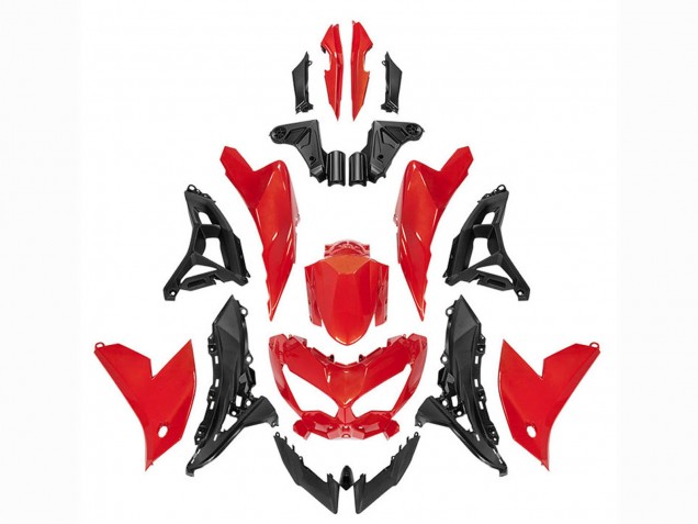 Rouge Noir Carénage Moto Kawasaki Versys 650 2022-2025