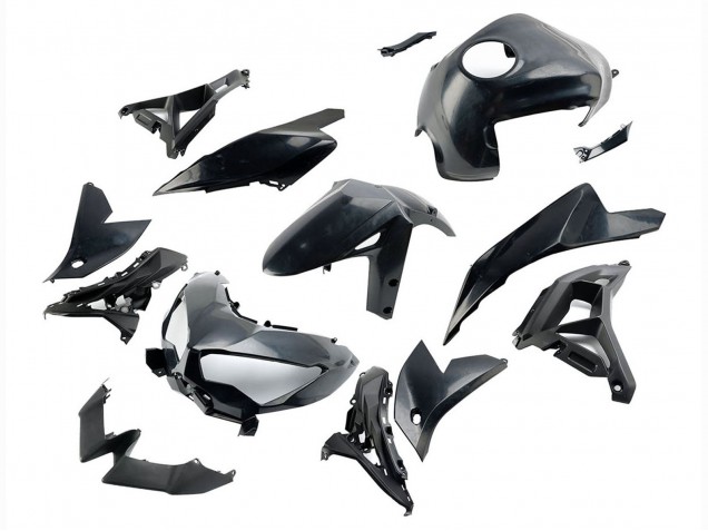 Noir Brillant Carénage Moto Kawasaki Versys 650 2022-2025