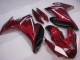 Rouge Blanc Noir Carénage Moto Yamaha FZ6R 2009-2015