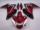 Rouge Blanc Noir Carénage Moto Yamaha FZ6R 2009-2015
