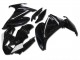 Noir Brillant Blanc Carénage Moto Yamaha FZ6R 2009-2015