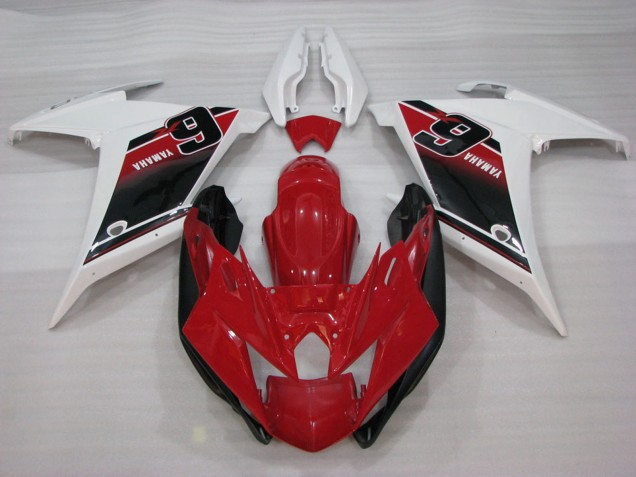 Rouge Blanc Noir 6 Carénage Moto Yamaha FZ6R 2009-2015