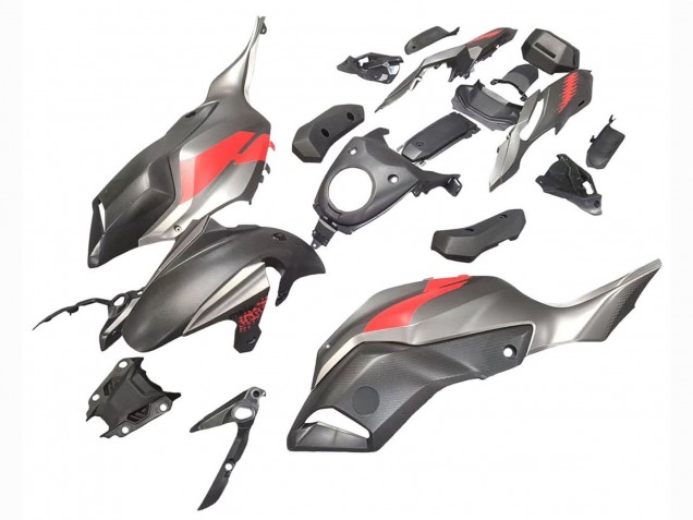 Gris Rouge Carénage Moto Yamaha MT07/FZ07 2012-2017