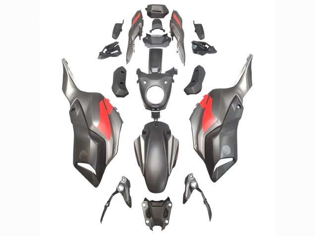 Gris Rouge Carénage Moto Yamaha MT07/FZ07 2012-2017