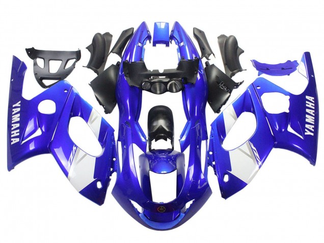 Bleu Blanc Argent Carénages Moto Yamaha YZF600R Thundercat 1996-2007