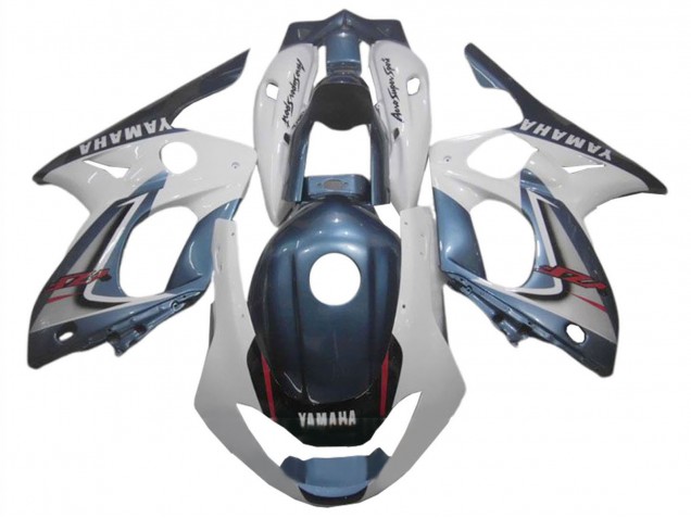 Bleu Foncé Blanc Carénage Moto Yamaha YZF600R Thundercat 1996-2007