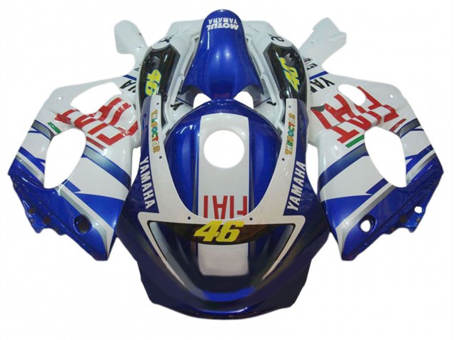 Blanc Bleu Rouge Fiat 46 Carénage Moto Yamaha YZF600R Thundercat 1996-2007