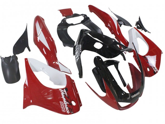Rouge Noir Blanc Thundecourses Kits Carénages Moto Yamaha YZF 1000R Thunderace 1997-2007