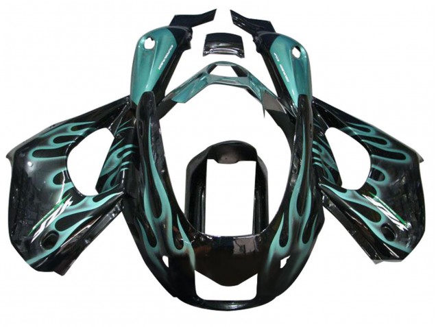 Noir Brillant Bleu Flamme Carénage Moto Yamaha YZF 1000R Thunderace 1997-2007