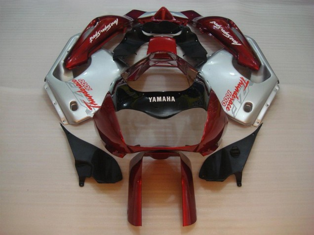 Rouge Argent Thundecourses Carénages Moto Yamaha YZF 1000R Thunderace 1997-2007