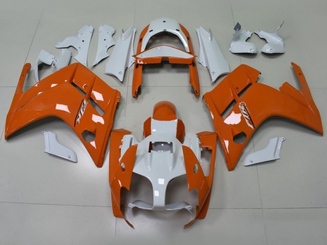 Orange Blanc Carénage Moto Yamaha FJR1300 2001-2006