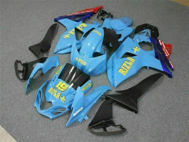 Bleu Jaune Rizla 19 Rouge Carénage Moto Suzuki GSXR 1000 2009-2016