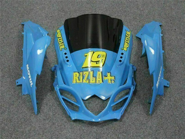 Bleu Jaune Rizla 19 Rouge Carénage Moto Suzuki GSXR 1000 2009-2016