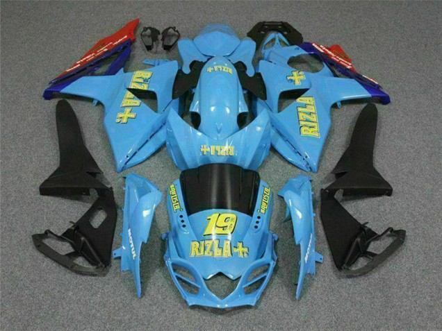 Bleu Jaune Rizla 19 Rouge Carénage Moto Suzuki GSXR 1000 2009-2016