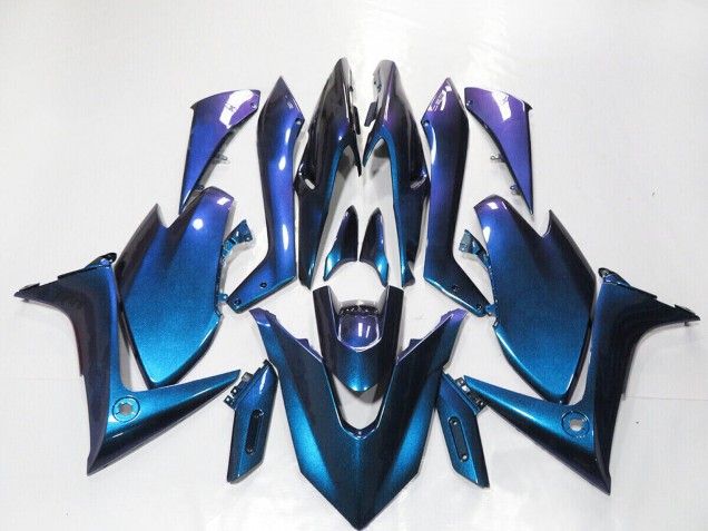 Pente Bleu Foncé Violet Carénage Moto Yamaha TMAX560 2019-2021