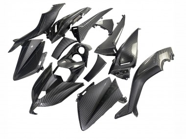 Noir Fibre de Carbone Carénage Moto Yamaha TMAX530 2012-2014 Pas Chère