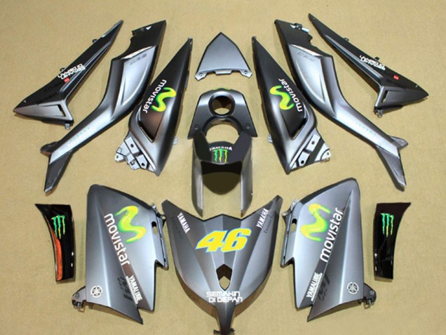 Gris Semakin Didepan MoviStar Yamalube 46 Carénage Moto Yamaha TMAX530 2012-2014