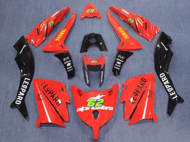 Rouge Noir 62 Carénage Moto Yamaha TMAX530 2012-2014