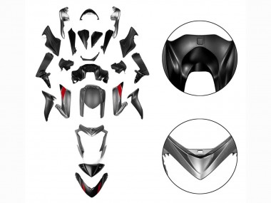 Noir Gris Carénage Moto Suzuki GSX-S 1000 2015-2020 Pas Chère