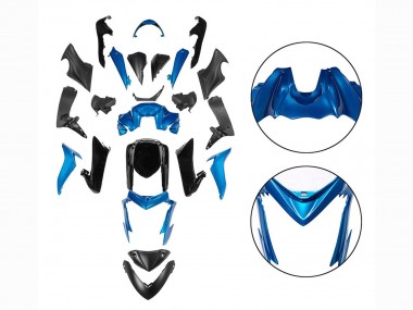 Bleu Noir Carénage Moto Suzuki GSX-S 1000 2015-2020 Pas Chère