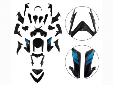Noir Bleu Carénage Moto Suzuki GSX-S 1000 2015-2020 Pas Chère