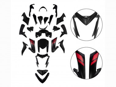 Noir Rouge Carénage Moto Suzuki GSX-S 1000 2015-2020 Pas Chère