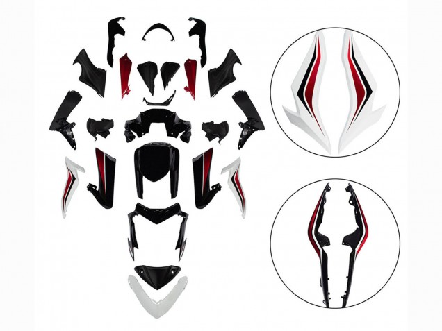 Noir Rouge Blanc Carénage Moto Suzuki GSX-S 1000 2015-2020