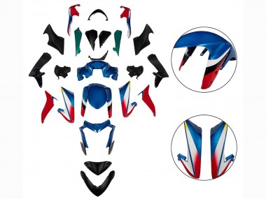 Bleu Rouge Noir Carénage Moto Suzuki GSX-S 1000 2015-2020 Pas Chère