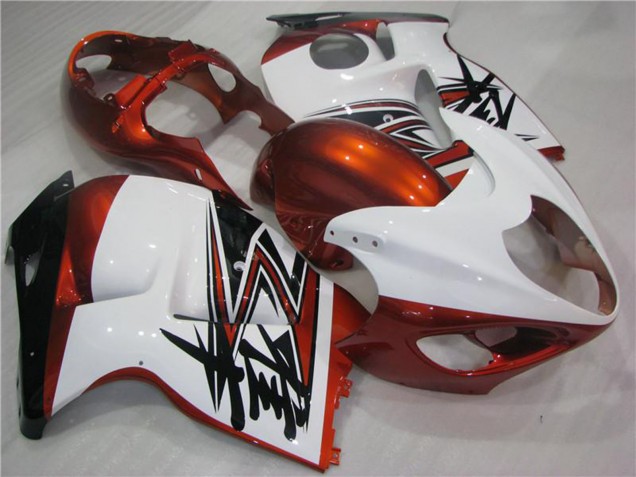 Blanc Orange Noir Carénage Moto Suzuki GSXR 1300 Hayabusa 1996-2007