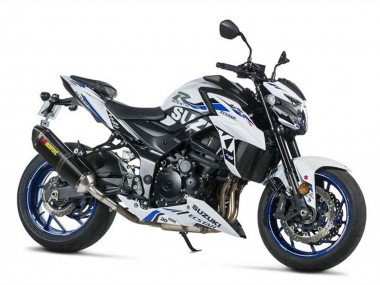 Blanc Bleu Ecstar Carénage Moto Suzuki GSX-S 750 2017-2022 Pas Chère